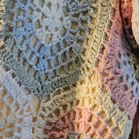 Vintage Shenanigans Multi Coloured Hand Knit Sweater- Lined -Made in Korea - Picture 5 of 8